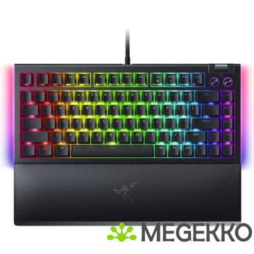 Razer BlackWidow V4 75% Zwart - Razer Orange, Verzenden