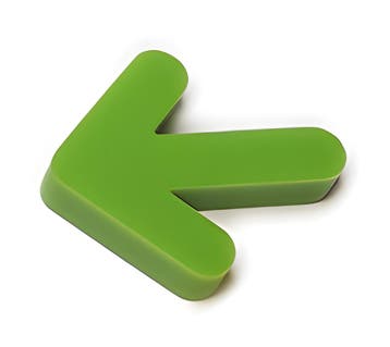 Set van 5 kunststof pijlen (8 mm dikte, groen, pmma, zelfkl, Verzenden, Nieuw
