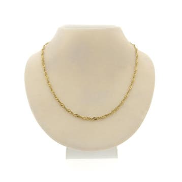 Gouden gedraaide gourmetschakel ketting, Ophalen of Verzenden, Gebruikt, Goud, Goud