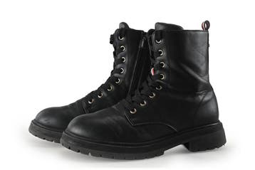 Tommy Hilfiger Veterboots in maat 37 Zwart, Verzenden, Overige typen