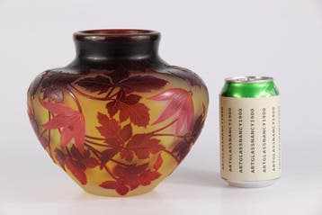 Emile Gallé, Établissements Gallé - Vase - Verre, Antiquités & Art
