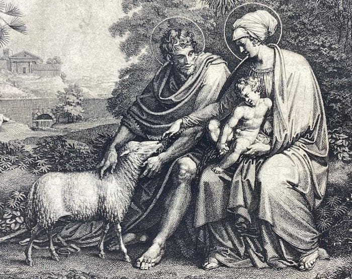 Martin von Wagner (1777-1858) - Il riposo nella Fuga in, Antiek en Kunst, Antiek | Overige Antiek