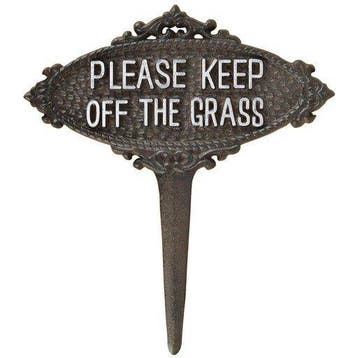 Decoratief ornament - Blijf alstublieft van het gras af.