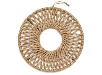Metalen ring met Touw krans 48 cm per stuk