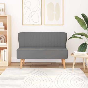 vidaXL bank / zetel 117x55,5x77 cm stof lichtgrijs, Huis en Inrichting, Verzenden, Nieuw