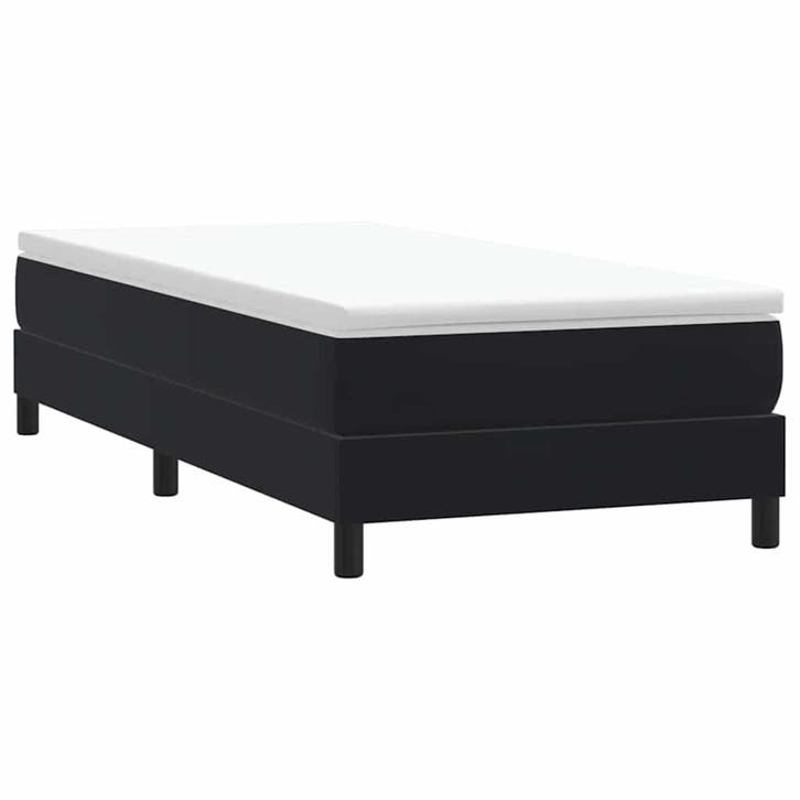 vidaXL Boxspring zonder matras fluweel zwart 90x210 cm, Huis en Inrichting, Slaapkamer | Bedden, Nieuw, Verzenden