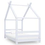 vidaXL Kinderbedframe massief grenenhout wit 80x160 cm, Kinderen en Baby's, Verzenden, Nieuw
