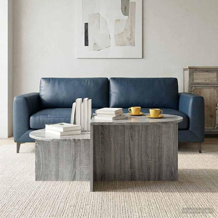 vidaXL Salontafel Grijs sonoma 100 x 50 x 40 cm Bewerkt hout, Maison & Meubles, Tables | Tables de salon, Envoi