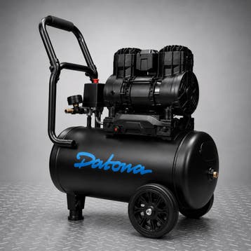 Datona Stille compressor 24L - Olievrij & verrijdbaar -, Doe-het-zelf en Bouw, Compressors, Ophalen of Verzenden, Nieuw