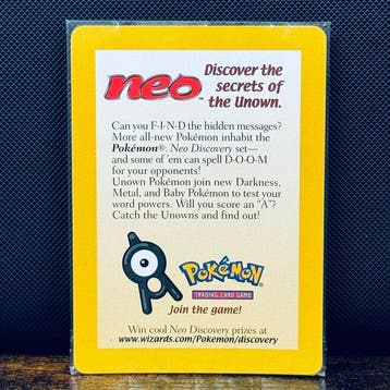 Pokémon Card - Unown Sealed Promo - Pokémon