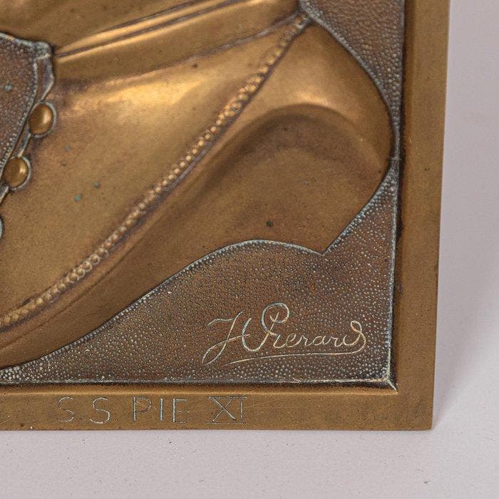 Bronzen plaquette, Paus Pius XI - Brons - 1920-1930, Antiek en Kunst, Kunst | Niet-Westerse kunst