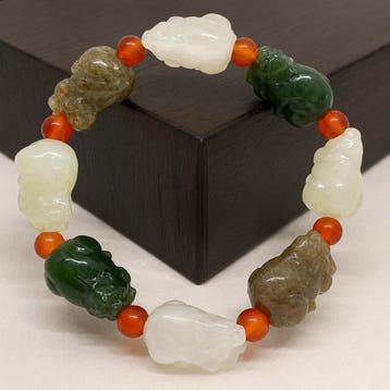 NGTC-gecertificeerde Multi-Treasure Hetian nefrietjade