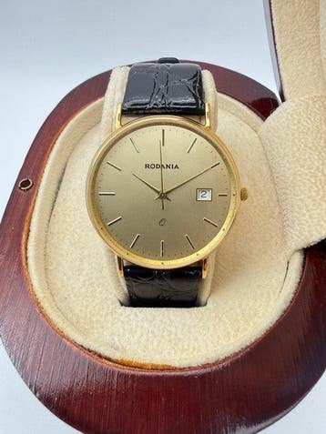 Rodania - 18K Solid Gold Dress Watch - SC 19074 - Homme -, Handtassen en Accessoires, Nieuw