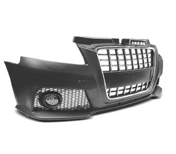 PARE-CHOCS AVANT AUDI A3 8P 08-12 LOOK S LINE CHROME NOIR, Verzenden