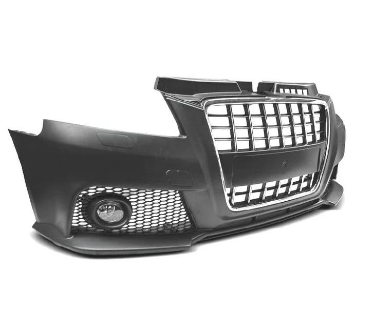 PARE-CHOCS AVANT AUDI A3 8P 08-12 LOOK S LINE CHROME NOIR, Autos : Pièces & Accessoires, Carrosserie & Tôlerie, Envoi