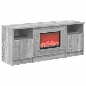 vidaXL Elektrische haard Grijs Sonoma 98 x 28,5 x 40,5 cm, Verzenden, Nieuw