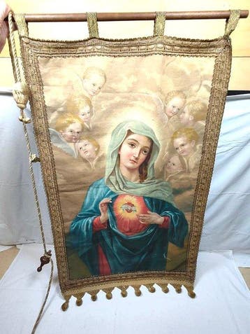 Étendard pour cérémonies - Sacré-Cœur de Marie - 83 cm -