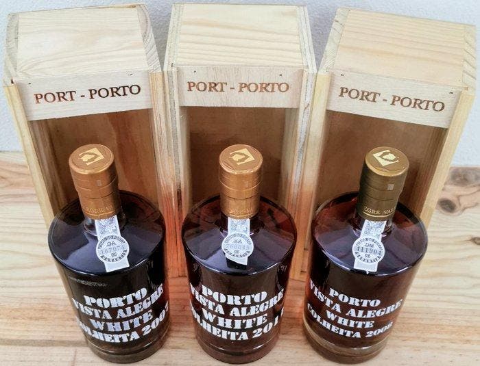 2011, 2008 & 2007 Vallegre, Vista Alegre White - Colheita, Verzamelen, Wijnen