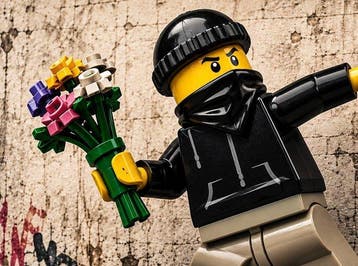 Lego Merchandise - Art - “Flower Thrower – Brick Revolution”, Nieuw