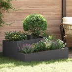 vidaXL Tuin Plantpot Zwart 100 x 100 x 50 cm Koudgewalst, Tuin en Terras, Verzenden, Nieuw