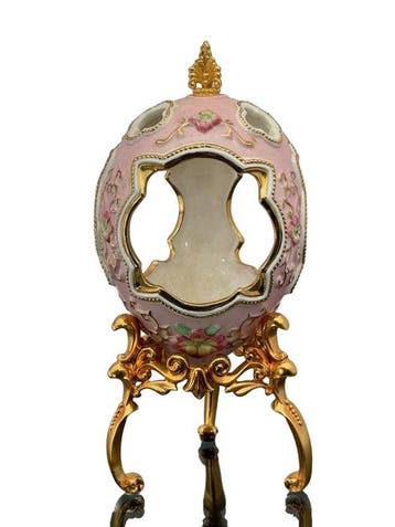 Fabergé ei - House of Faberge 24 Karat Gold Plated Diorama, Antiek en Kunst
