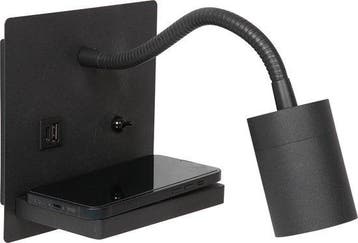 2dekans | Mexlite wandlamp Upround - zwart - metaal - 3654ZW, Ophalen of Verzenden, Nieuw