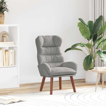 vidaXL Fauteuil Lichtgrijs 69 x 74 x 93 cm Fluweel, Verzenden