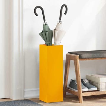 vidaXL Regen Paraplu Stand Mosterdgeel 15,5 x 15,5 x 49 cm, Verzenden, Nieuw
