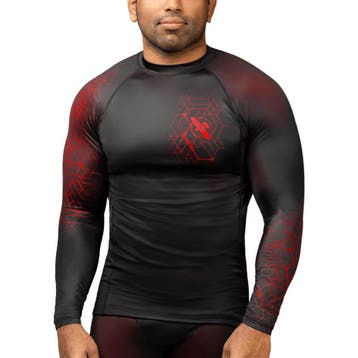 Hayabusa Geo Rash Guard L/S Zwart Rood, Verzenden, Hayabusa, Vechtsport, Nieuw