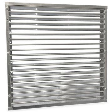 Brandwerend vierkant lamellenrooster 400 x 400mm, Doe-het-zelf en Bouw, Verzenden, Nieuw