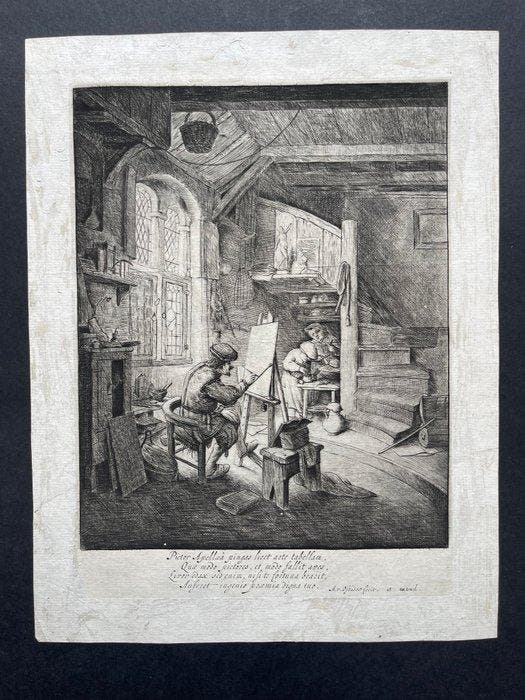 Adriaen Van Ostade (1610-1685) - Il Pittore Nel Suo Studio, Antiquités & Art, Antiquités | Autres Antiquités