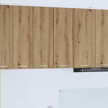 vidaXL Hangkast 2 st Ambachtelijke Eik en Wit Bewerkt hout, Verzenden, Nieuw