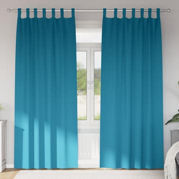 vidaXL Blackout Gordijnen met Ringen 2 st Turquoise 225 x, Verzenden, Nieuw