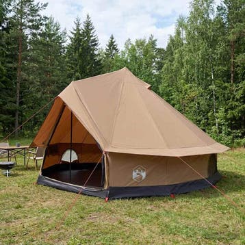 vidaXL Familietent Bruin 8-persoons Polykatoen, Verzenden, Nieuw