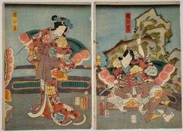 Kabuki-diptych — Hashira Koiwa en een andere, uit Ch