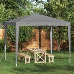 vidaXL Partytent 250 x 250 x 240 cm Lichtgrijs PE en staal, Verzenden, Nieuw