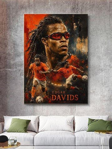 Shayer - Edgar Davids – Fearless Dutch Engine - XL - 60x80cm, Nieuw