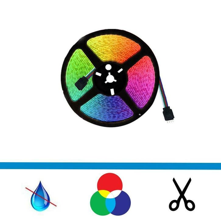 LED Strip RGB - 5 meter los - type 5050 - 30 Led/m, Huis en Inrichting, Lampen | Overige, Ophalen of Verzenden