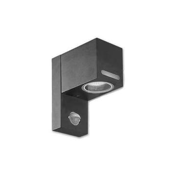 LED Wandlamp vierkant GU10 | met sensor | IP44, Verzenden, Nieuw, Overige materialen