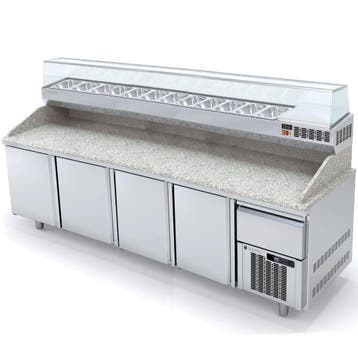 Pizzawerkbank + Opzetkoelvitrine | 800 RANGE | 761L | 4, Verzenden