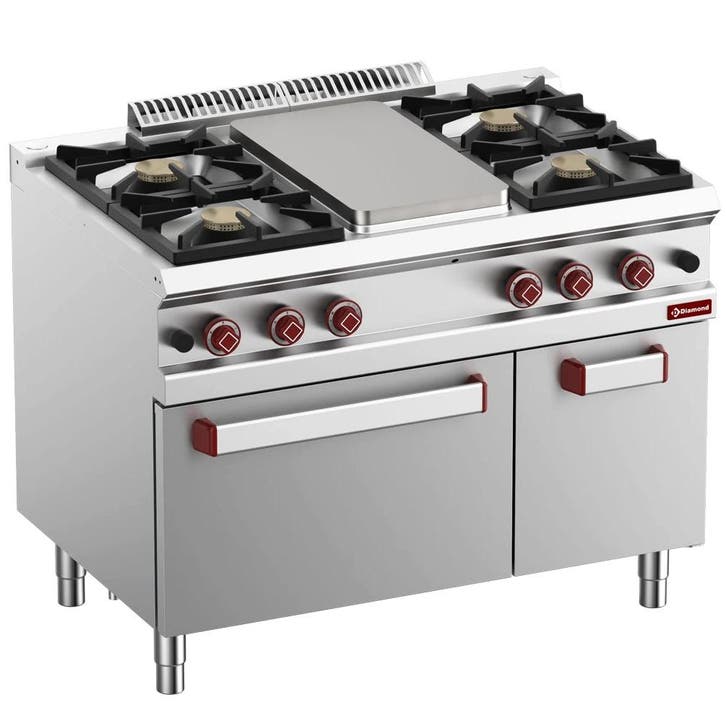 Fornuis/Doorkookplaat + Oven | OPTIMA 700 | Gas | 4, Zakelijke goederen, Horeca | Keukenapparatuur, Nieuw in verpakking, Verzenden