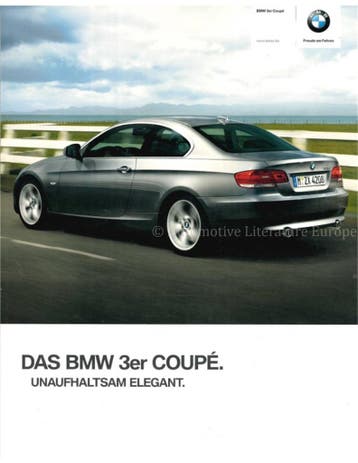 2009 BMW 3 SERIE COUPÉ BROCHURE DUITS, Nieuw