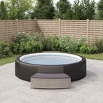 vidaXL Spa-bankjes met kussens 2 st poly rattan grijs, Tuin en Terras, Zwembaden, Verzenden, Nieuw
