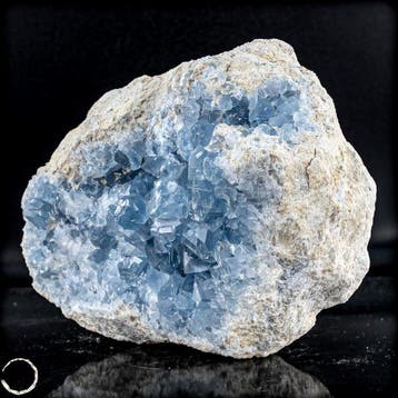 Natuurlijke celestiet-druse – Hemelsblauwe schat uit de, Verzamelen, Mineralen en Fossielen