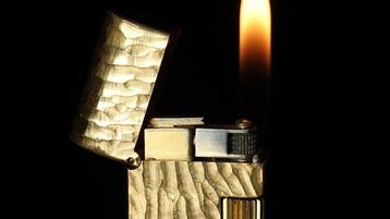 Dunill - Dome Bark Pattern Rollagas Lighter - Zonder, Nieuw