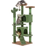 2dekans | Yaheetech Kattenboom Cactus 138 cm – Groen/Bruin –, Ophalen of Verzenden, Nieuw