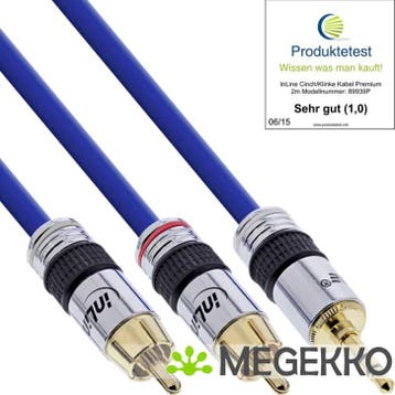 InLine 0.5m 2x RCA/3.5mm Premium, Verzenden, Nieuw
