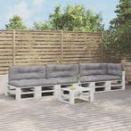 vidaXL Palletkussens 7 st stof grijs, Verzenden, Nieuw