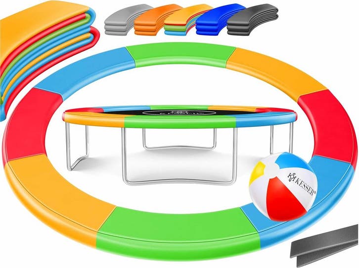 Trampoline rand - Beschermrand - 366 cm - Regenboog - KESSER, Kinderen en Baby's, Speelgoed | Buiten | Trampolines, Nieuw, Verzenden