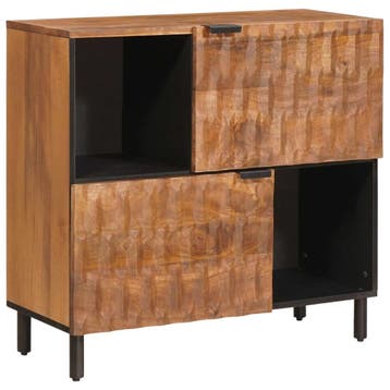 vidaXL Dressoir Acacia Bruine Afwerking 80 x 33 x 75 cm, Verzenden